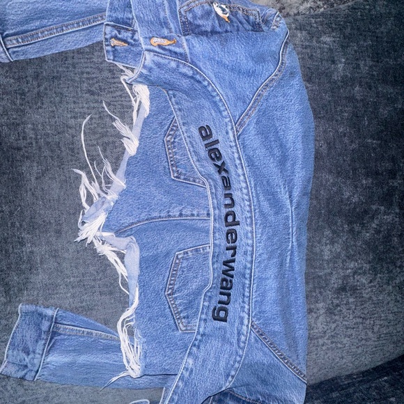 Alexander Wang Tied Up Denim Shorts - Picture 2 of 5